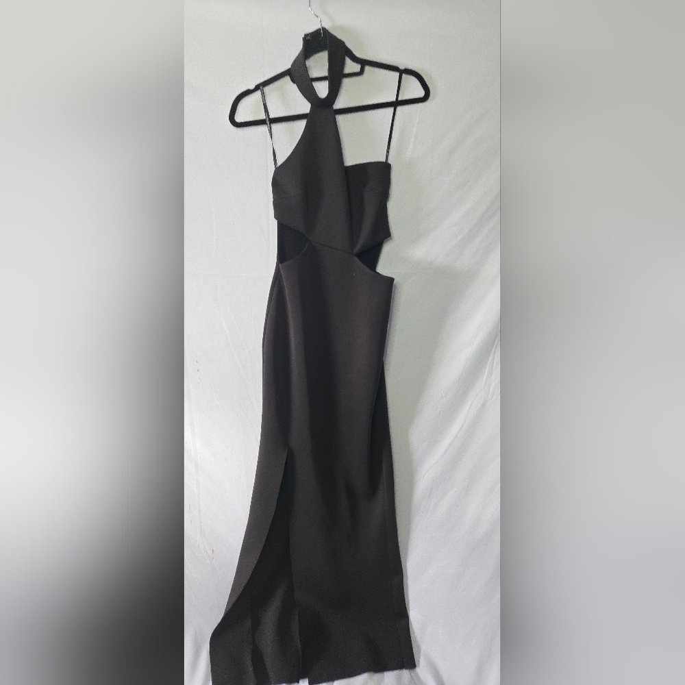 Marciano Elegant Bodycon Black Halter Cut Out Party Wedding PromMaxi Dress S